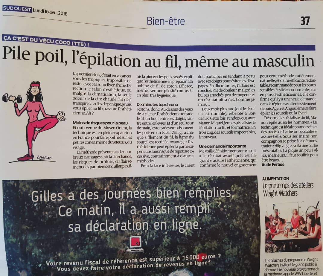 Article Sud Ouest - Épil & fil